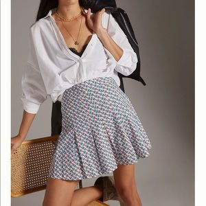 Anthropologie Maeve Pleated Mini Skirt